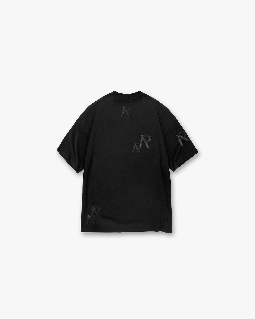 Applique Initial T-Shirt - Off Black